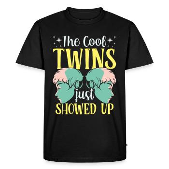 The cool twins have just surfaced humor - Men's Premium Organic T-Shirt - black - Front - Nico (187cm)