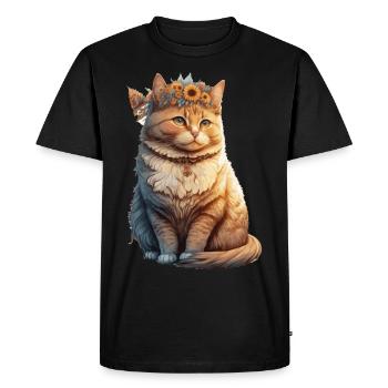 Mignon Munchkin Sunflower Cat Race Pet Kitten - T-shirt Premium bio Homme - noir - Devant - Nico (187cm)