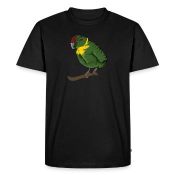 Perruche de chèvre I Motif de perruche pour porte-oiseau - T-shirt Premium bio Homme - noir - Devant - Nico (187cm)