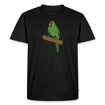 Perruche de chèvre I Motif de perruche pour porte-oiseau - T-shirt Premium bio Homme - noir - Devant - Nico (187cm)