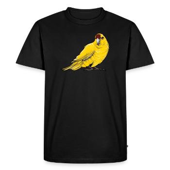 Perruche de chèvre I Motif de perruche pour porte-oiseau - T-shirt Premium bio Homme - noir - Devant - Nico (187cm)