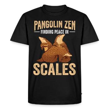 Paix dans les hangars Pangolins Trouver des amants - T-shirt Premium bio Homme - noir - Devant - Nico (187cm)