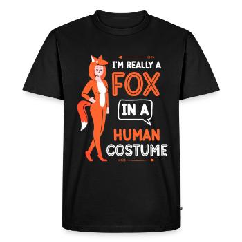 I'm a fox in a human costume foxes - Men's Premium Organic T-Shirt - black - Front - Nico (187cm)