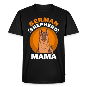 Berger Allemand Maman Amant Animal de compagnie Mignon - T-shirt Premium bio Homme - noir - Devant - Nico (187cm)
