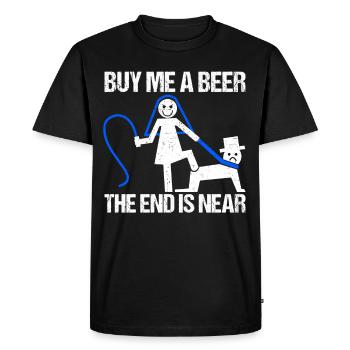Enterrement de vie de garçon grondant enterrement de vie de garçon - T-shirt Premium bio Homme - noir - Devant - Nico (187cm)