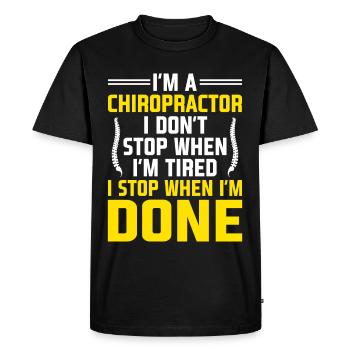 Chiropraticien Chiropratique Colonne vertébrale Whisperer - T-shirt Premium bio Homme - noir - Devant - Nico (187cm)