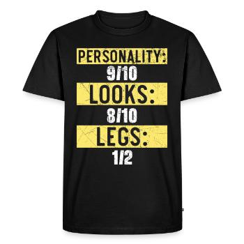 Texture: 9/10 Appearance: 8/10 Legs: 1/2 - Men's Premium Organic T-Shirt - black - Front - Nico (187cm)