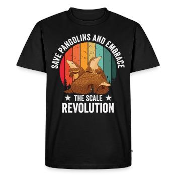 Scale Revolution Pangolin Lovers - T-shirt Premium bio Homme - noir - Devant - Nico (187cm)