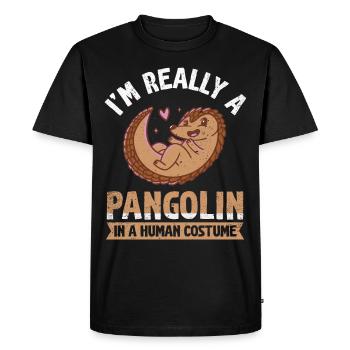Je suis vraiment un pangolin-propriétaire de pandalins - T-shirt Premium bio Homme - noir - Devant - Nico (187cm)