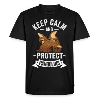 Protéger les propriétaires de pangolins, - T-shirt Premium bio Homme - noir - Devant - Nico (187cm)