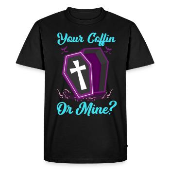 Funny Gothic Goth - Men's Premium Organic T-Shirt - black - Front - Nico (187cm)