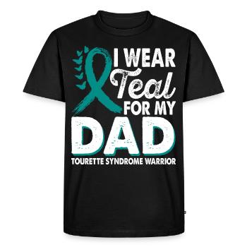 Wear teal for Month of Consciousness - Men's Premium Organic T-Shirt - black - Front - Nico (187cm)