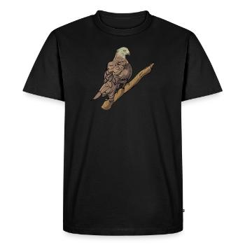 Red kite I bird of prey pickling motif for falconer - Men's Premium Organic T-Shirt - black - Front - Nico (187cm)