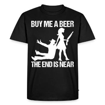 Enterrement de vie de garçon grondant enterrement de vie de garçon - T-shirt Premium bio Homme - noir - Devant - Nico (187cm)