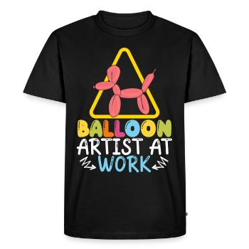 Artiste ballon au travail Modèle de ballon Twister - T-shirt Premium bio Homme - noir - Devant - Nico (187cm)