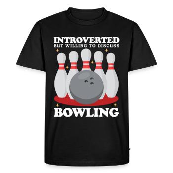 Joueur de quilles Joueur de quilles Cadeau de bowling - T-shirt Premium bio Homme - noir - Devant - Nico (187cm)