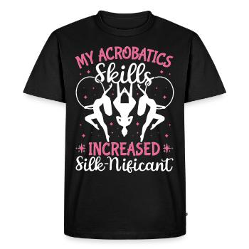 Acrobate de soie aérienne - T-shirt Premium bio Homme - noir - Devant - Nico (187cm)