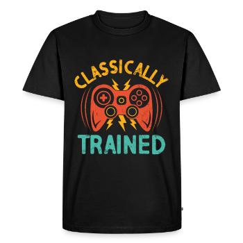 Jeux PC de jeu vidéo de joueur de formation classique - T-shirt Premium bio Homme - noir - Devant - Nico (187cm)