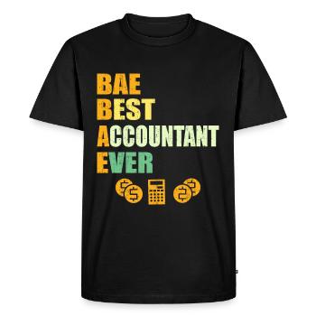 Accountant Tax Season Cpa Accounting Accountant - Men's Premium Organic T-Shirt - black - Front - Nico (187cm)