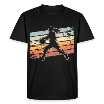 Basket-ball Basketteur Basketteur féminin - T-shirt Premium bio Homme - noir - Devant - Nico (187cm)