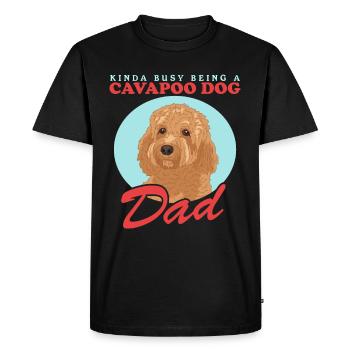 Cavapoo Papa Chien Cavoodle Chien Propriétaire Cadeau - T-shirt Premium bio Homme - noir - Devant - Nico (187cm)
