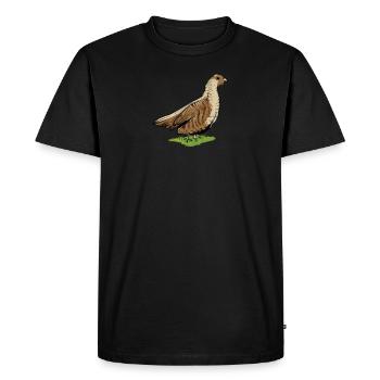 Perdrix I Poulet Oiseaux Petit Gibier Motif pour les chasseurs - T-shirt Premium bio Homme - noir - Devant - Nico (187cm)
