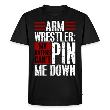 Arm wrestling - Men's Premium Organic T-Shirt - black - Front - Nico (187cm)