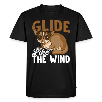 Glide like the wind sugar glider owners - Men's Premium Organic T-Shirt - black - Front - Nico (187cm)