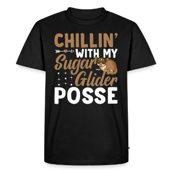 Chilling with Sugar Glider-owner Sugar Gliders - Men's Premium Organic T-Shirt - black - Front - Nico (187cm)