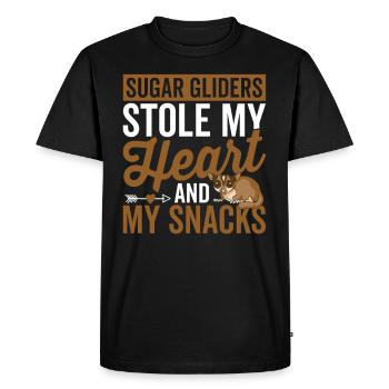 Sugar Gliders Stole Heart Sugar Glider Owner - Men's Premium Organic T-Shirt - black - Front - Nico (187cm)