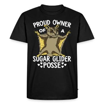 Proud Owner of Sugar Glider Owner Sugar - Men's Premium Organic T-Shirt - black - Front - Nico (187cm)