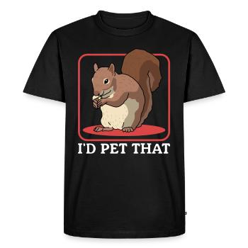 Cute Squirrel Grey Squirrel Squirrel Gift - Men's Premium Organic T-Shirt - black - Front - Nico (187cm)