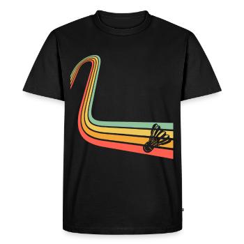 Badminton Federball - Men's Premium Organic T-Shirt - black - Front - Nico (187cm)