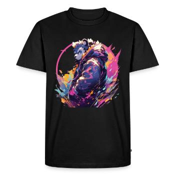 Panda Cool Panda Ours Pandas - T-shirt Premium bio Homme - noir - Devant - Nico (187cm)
