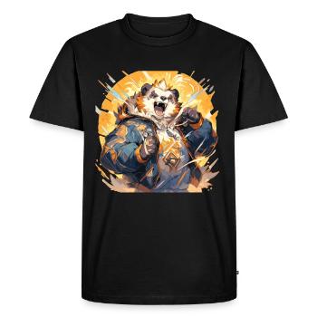 Panda Cool Panda Ours Pandas - T-shirt Premium bio Homme - noir - Devant - Nico (187cm)
