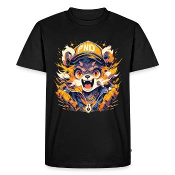 Panda Panda Ours Pandbaby Pandas - T-shirt Premium bio Homme - noir - Devant - Nico (187cm)