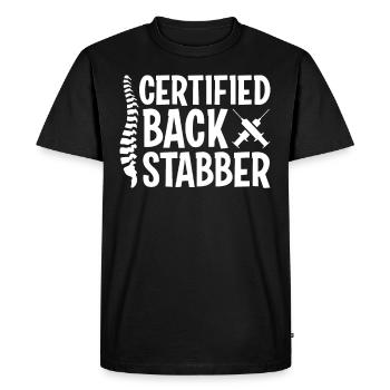 Anesthésiste Anesthésiologie - T-shirt Premium bio Homme - noir - Devant - Nico (187cm)