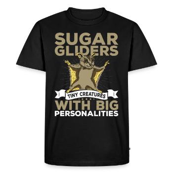 Sugar Gliders Tiny Creatures Sugar Glider owners - Men's Premium Organic T-Shirt - black - Front - Nico (187cm)