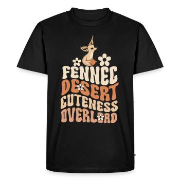Fennec Renard Désert Mignonnerie Fennec Renards - T-shirt Premium bio Homme - noir - Devant - Nico (187cm)