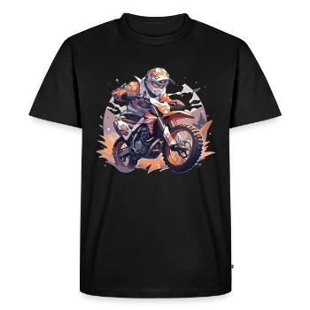 Motocross Sunset Vintage Enduros Enduro - T-shirt Premium bio Homme - noir - Devant - Nico (187cm)