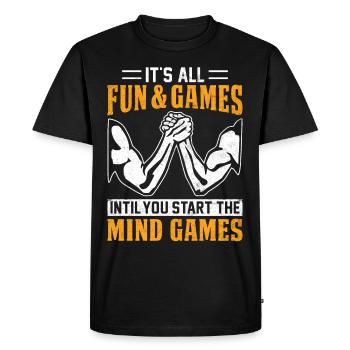 Arm wrestling arm wrestler - Men's Premium Organic T-Shirt - black - Front - Nico (187cm)