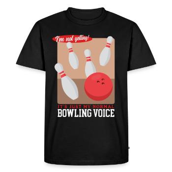 Joueur de quilles Joueur de quilles Cadeau de bowling - T-shirt Premium bio Homme - noir - Devant - Nico (187cm)