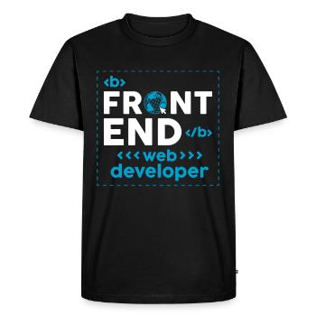 Web Developer Website Development IT Programmer - Men's Premium Organic T-Shirt - black - Front - Nico (187cm)