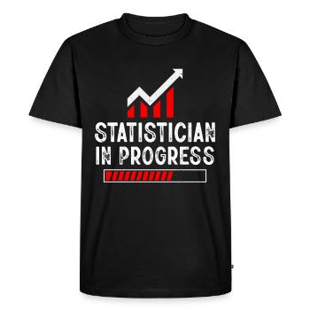 Statisticien en cours Analyse des données Statistiques - T-shirt Premium bio Homme - noir - Devant - Nico (187cm)