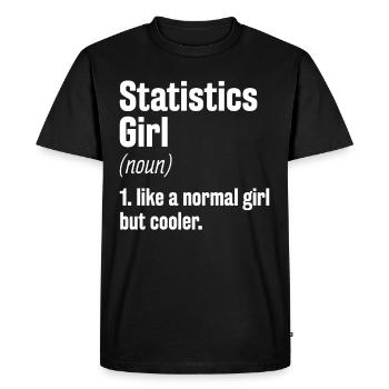 Statistiques Filles Analyse de données Emploi Statisticien - T-shirt Premium bio Homme - noir - Devant - Nico (187cm)