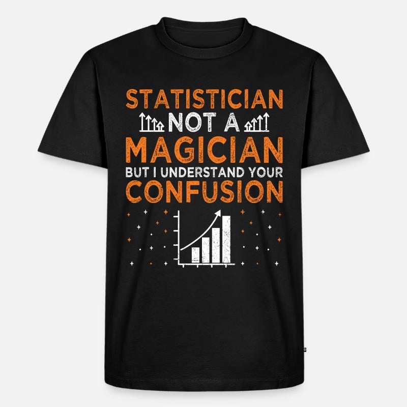 Statistik Datenanalyse Beruf Statistiker - Männer Premium Bio T-Shirt - Schwarz