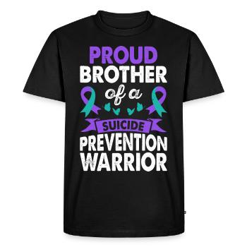 Brother The Suicide Prevention Warrior Sensibilisation - T-shirt Premium bio Homme - noir - Devant - Nico (187cm)