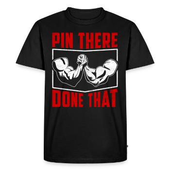 Arm wrestling arm wrestler - Men's Premium Organic T-Shirt - black - Front - Nico (187cm)