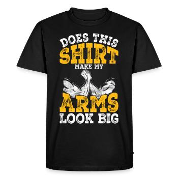Arm wrestling arm wrestler - Men's Premium Organic T-Shirt - black - Front - Nico (187cm)
