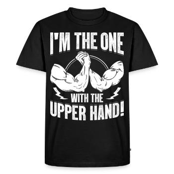 Arm wrestling arm wrestler - Men's Premium Organic T-Shirt - black - Front - Nico (187cm)